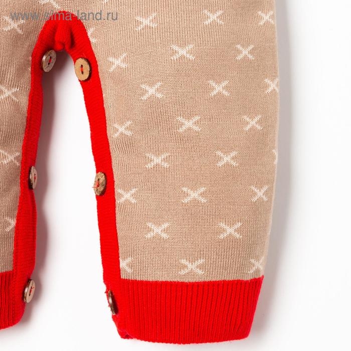 Комбинезон вязаный Крошка Я "X-mas" рост 62-68 см