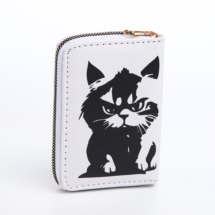 Кошелёк детский на молнии «Выбражулька», цвет белый/чёрный Кошелёк детский на молнии «Выбражулька», цвет белый/чёрный