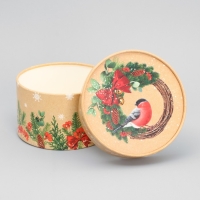 Коробка подарочная &laquo;Новогодний венок&raquo;, 12 х 8 см, Новый год