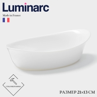 Форма для запекания Luminarc SMART CUISINE CARINE, 21&times;13 см, овальная, стеклокерамика, белая