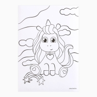 Валяние из шерсти. Картина &laquo;Единорожка со звёздочками&raquo;, А5, набор для творчества