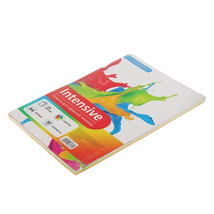 Бумага цветная А4, 100 листов Calligrata Интенсив, 5 цветов, 80 г/м² Бумага цветная А4, 100 листов Calligrata Интенсив, 5 цветов, 80 г/м²