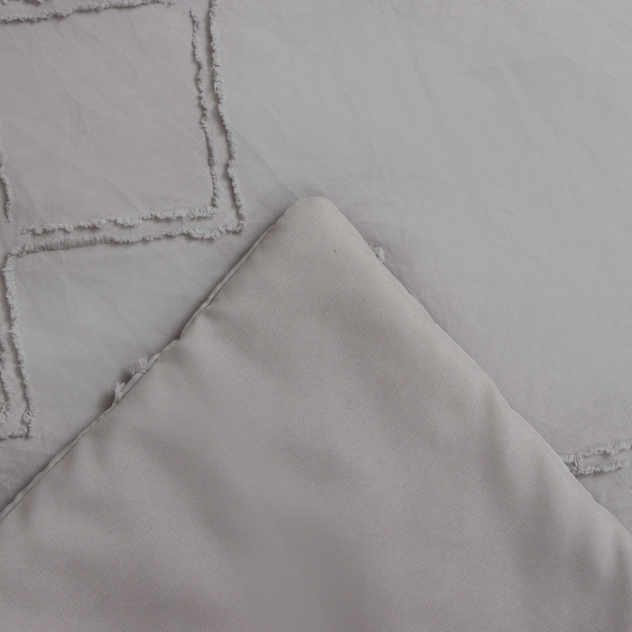 Покрывало LoveLife Tufting: Орнамент цв.серый,  240*230&plusmn;5см, микрофайбер, 100% п/э