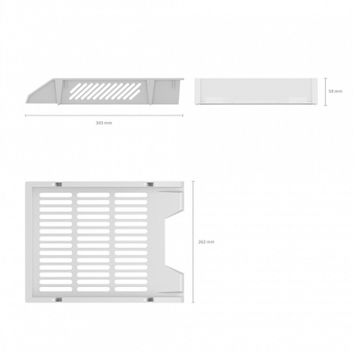 Лоток для бумаг горизонтальный ErichKrause Classic, сетчатый, белый