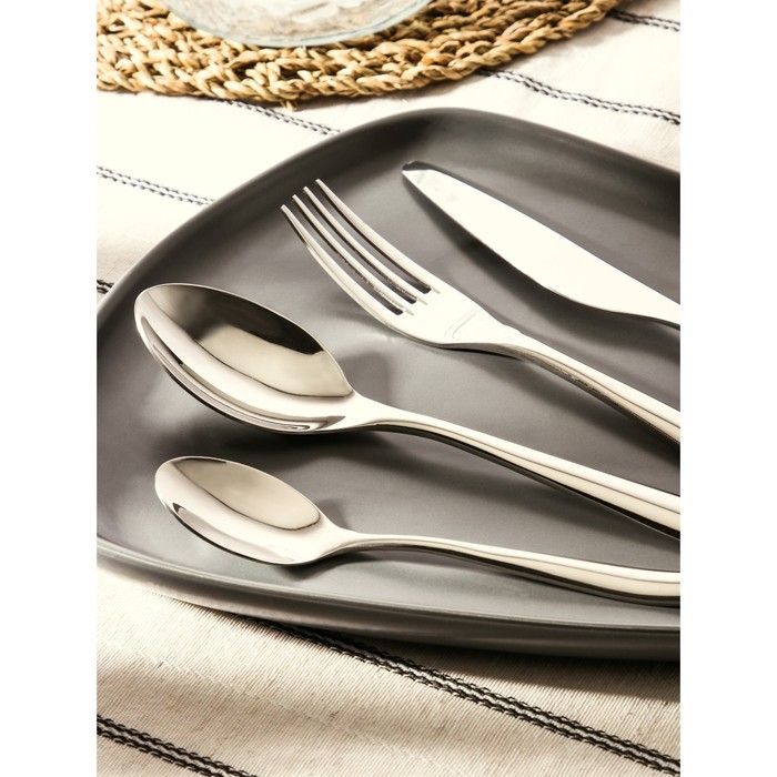 Набор столовых приборов из нержавеющей стали Magistro «Классик фри», 4 предмета, цвет серебряный Набор столовых приборов из нержавеющей стали Magistro «Классик фри», 4 предмета, цвет серебряный