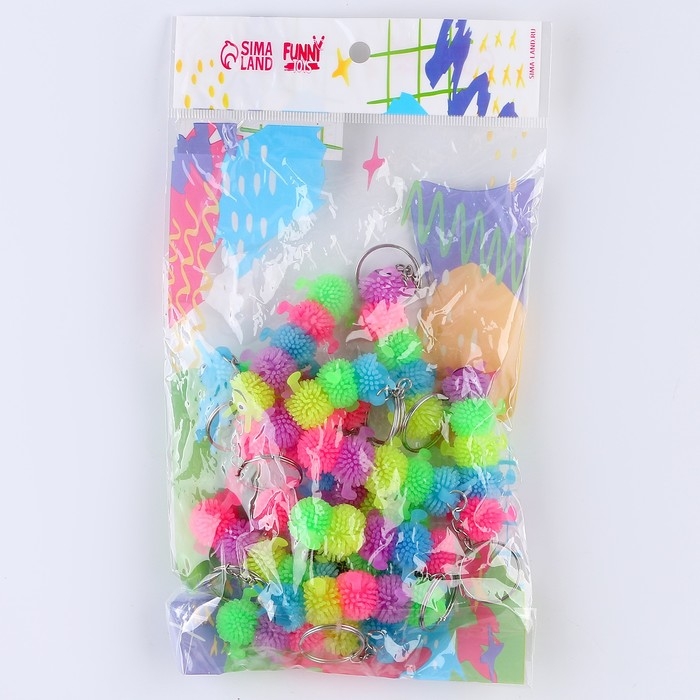 Ёжка «Сороконожка», резиновый, на брелоке, цвета МИКС Ёжка «Сороконожка», резиновый, на брелоке, цвета МИКС