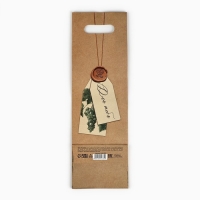 Пакет под бутылку &laquo;Виноград&raquo;, 13 х 10 х 36 см