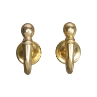 Крючок для штор KS003, однорожковый, цвет золото Крючок для штор KS003, однорожковый, цвет золото