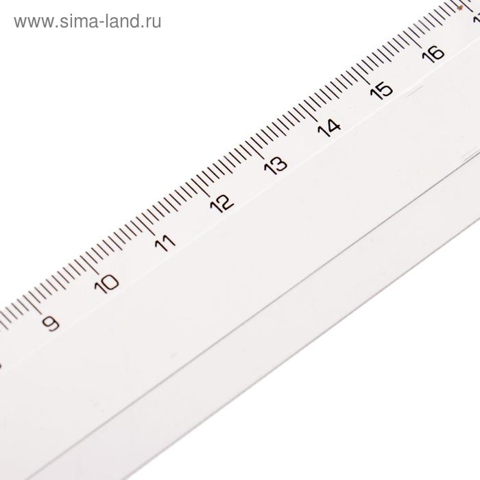 Линейка 20 см, Koh-I-Noor 742551, пластиковая, прозрачная