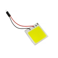 Автолампа светодиодная 43&times;35 мм, 12 В, 48 SMD, два переходника, свет белый