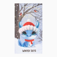 Полотенце Этель "Зимние дни" 40х73 см, 100% хл, саржа 190 г/м2