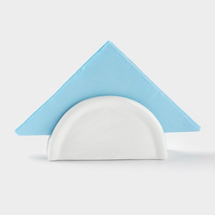 Салфетница керамическая &laquo;Классика&raquo;, 11,5&times;3,5&times;6 см, цвет белый