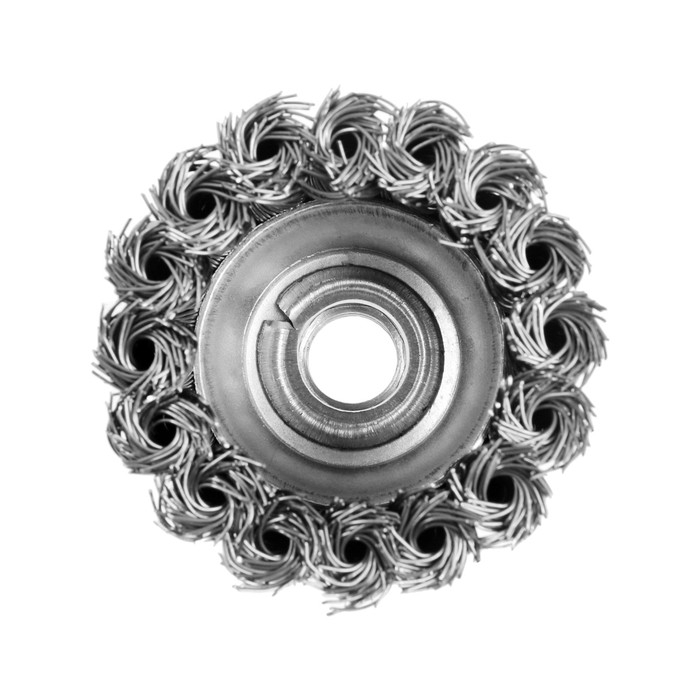 Щетка металлическая для УШМ ЛОМ, крученая проволока, Щетка металлическая для УШМ ЛОМ, крученая проволока, "чашка", М14, 65 мм