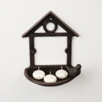 Сувенир чугун подставка "Птичка у домика" 19,5х10,5х20 см