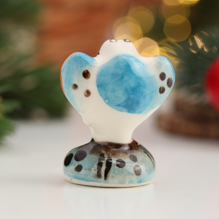 Новый год. Сувенир символ года Новый год. Сувенир символ года "Змей Гоша", гжель, цвет, 4 см