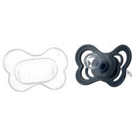 Соска - пустышка силиконовая классическая, от 0 мес., с колпачком, цвет синий