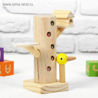 Развивающая игра "Достань червячка из дерева" 20,5&times;9&times;9 см, 10 червячков