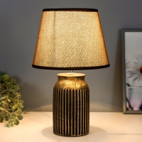 Настольная лампа "Инести" Е14 40Вт черно-золотой 22х22х36 см RISALUX Настольная лампа "Инести" Е14 40Вт черно-золотой 22х22х36 см RISALUX