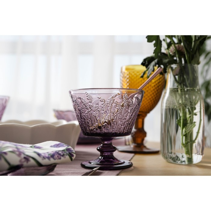 Креманка стеклянная Magistro &laquo;Французская лаванда&raquo;, 280 мл, 10,4&times;10,5 см