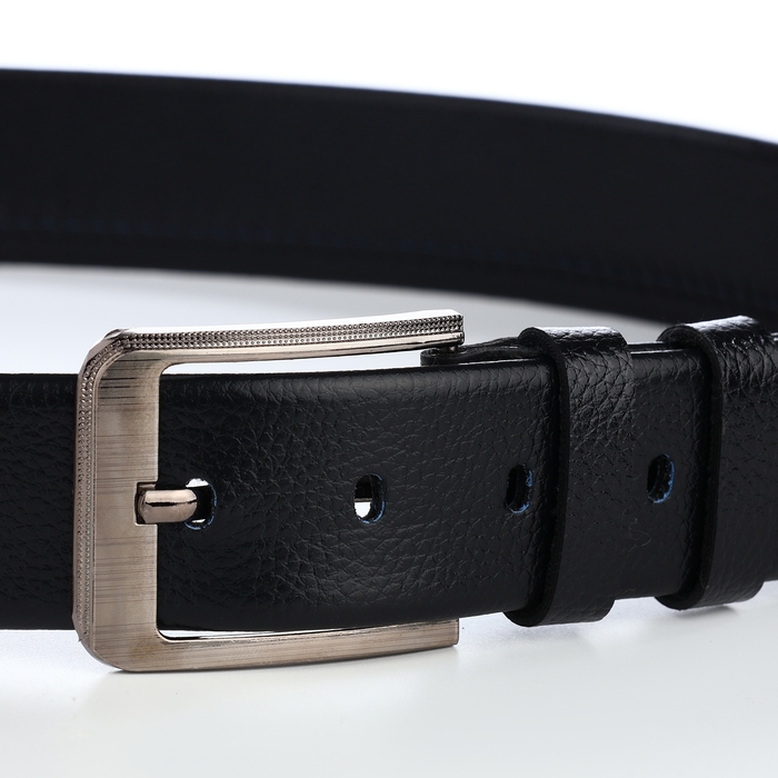 Ремень мужской, ширина 3.5 см, винт, пряжка металл, цвет чёрный Ремень мужской, ширина 3.5 см, винт, пряжка металл, цвет чёрный