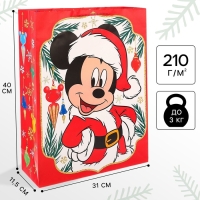 Новый год. Пакет подарочный, 31х40х11.5 см, упаковка, Микки Маус Новый год. Пакет подарочный, 31х40х11.5 см, упаковка, Микки Маус