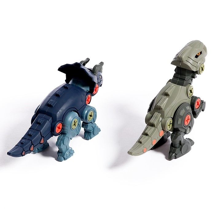 Конструктор винтовой &laquo;Мир динозавров&raquo;, набор 2 штуки, с отвёрткой