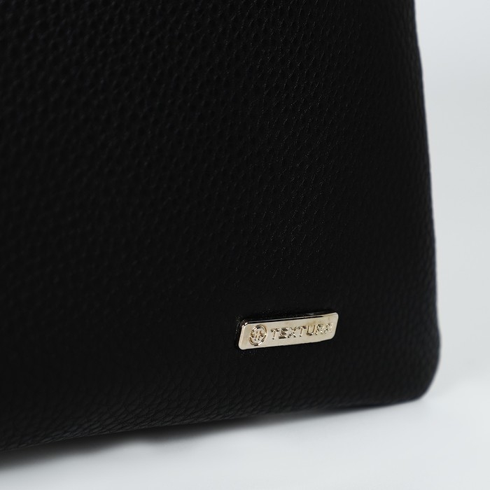 Сумка мужская через плечо TEXTURA, искусственная кожа, цвет чёрный