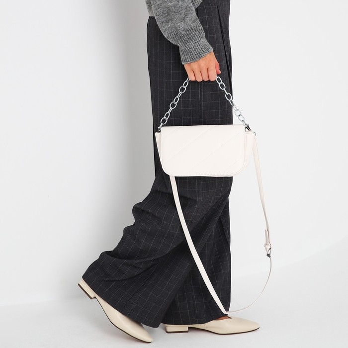 Сумка-мессенджер на магните, цвет белый Сумка-мессенджер на магните, цвет белый