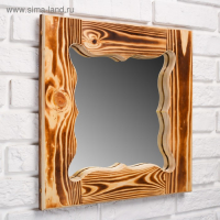 Зеркало резное "Бабочка", сосна, обожжённое, 40×40 см Зеркало резное "Бабочка", сосна, обожжённое, 40×40 см