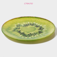 Набор тарелок стеклянных Доляна «Романтичный киви», 19 предметов: 6 десертных тарелок, 6 обеденных тарелок, 6 мисок, салатник Набор тарелок стеклянных Доляна «Романтичный киви», 19 предметов: 6 десертных тарелок, 6 обеденных тарелок, 6 мисок, салатник