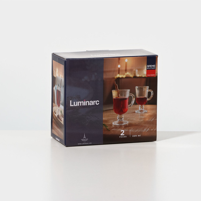 Набор стеклянных кружек &laquo;Время дегустаций. Глинтвейн&raquo;, 210 мл, 2 шт