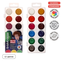 Акварель 12 цветов ErichKrause "Приключения Пети и Волка", без кисти, пластиковая коробка, европодвес Акварель 12 цветов ErichKrause "Приключения Пети и Волка", без кисти, пластиковая коробка, европодвес