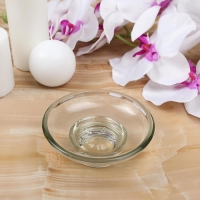 Мыльница стеклянная, 10,7&times;10,7&times;4 см, прозрачная