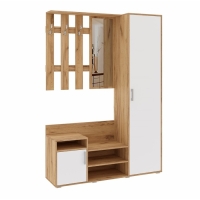 Прихожая Визит, 1440х400х2052, Белый глянец/Дуб крафт Прихожая Визит, 1440х400х2052, Белый глянец/Дуб крафт