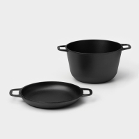 Кастрюля чугунная Wild Kitchen, 6 л, с крышкой-сковородой d=26 см Кастрюля чугунная Wild Kitchen, 6 л, с крышкой-сковородой d=26 см