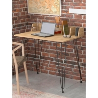 Стол письменный Liverpool 90х50х75 см, дуб крафт золотой, чёрный