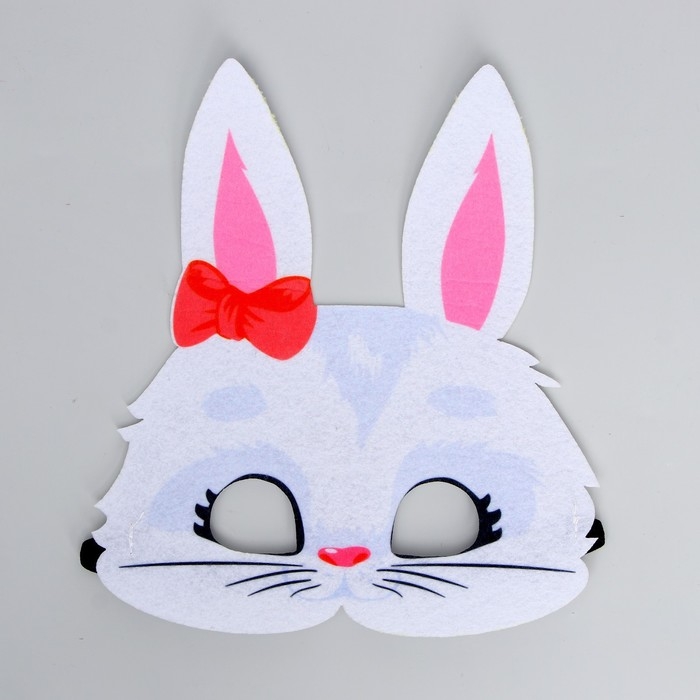 Маска карнавальная &laquo;Зайка&raquo; с бантиком