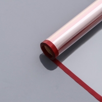 Пленка глянцевая прозрачная "Полоса", 58 см x 10 м, красный Пленка глянцевая прозрачная "Полоса", 58 см x 10 м, красный