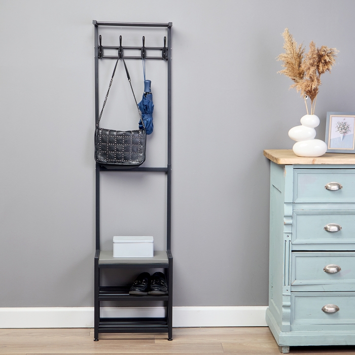 Прихожая Базовая, 400 x 255 x 1600, металл, чёрная Прихожая Базовая, 400 x 255 x 1600, металл, чёрная