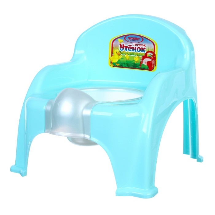 Горшок детский «Утенок» светло-бирюзовый / белый 310х295х280мм Горшок детский «Утенок» светло-бирюзовый / белый 310х295х280мм