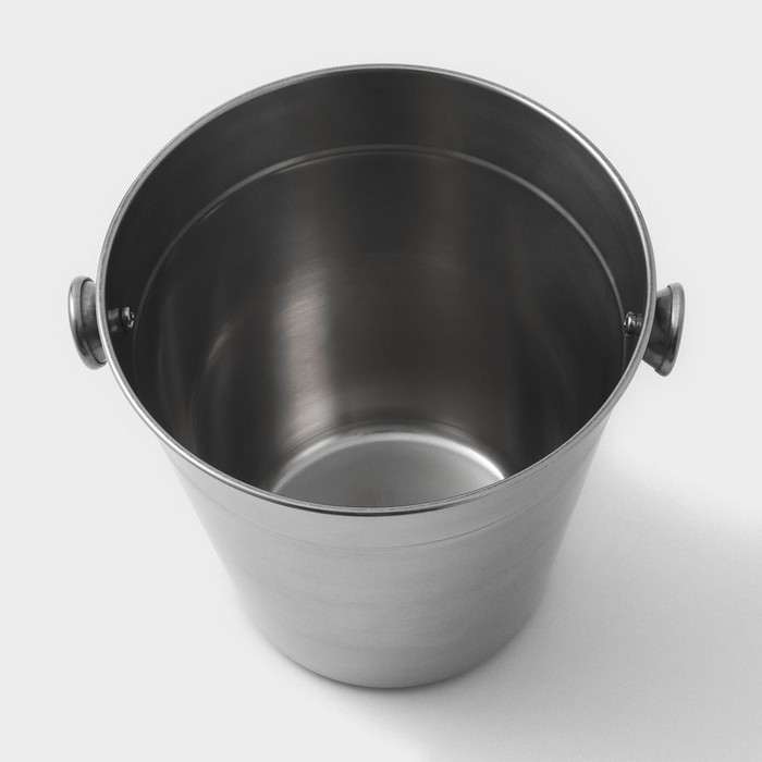 Ведро для льда из нержавеющей стали Доляна, 1,35 л, 14×13,5 см, цвет хромированный Ведро для льда из нержавеющей стали Доляна, 1,35 л, 14×13,5 см, цвет хромированный