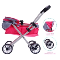 Коляска для кукол, металлический каркас, универсальная