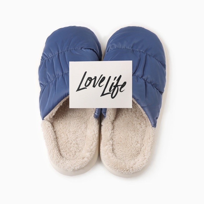 Тапочки мужские, размер 44-45, цвет синий