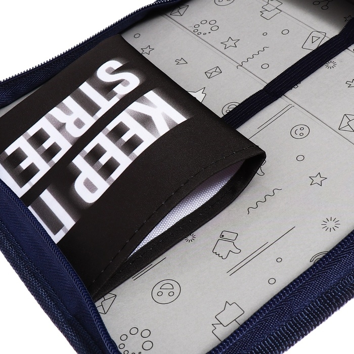 Пенал 1 секция 140 х 210 х 40 мм, откидной карман и косметичка, тканевый, Calligrata TOP Content Пенал 1 секция 140 х 210 х 40 мм, откидной карман и косметичка, тканевый, Calligrata TOP Content "Мото"