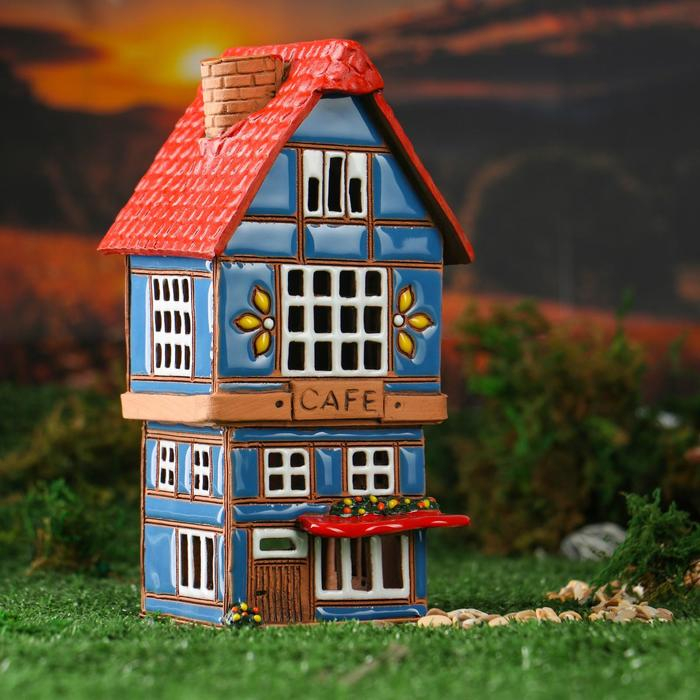 Аромалампа Домик &laquo;Кафе&raquo;, 20 см, ручная работа, микс