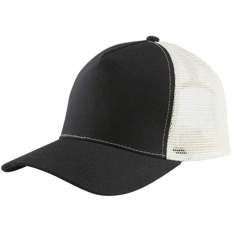 Бейсболка Blink, черная с молочно-белым Бейсболка Blink, черная с молочно-белым