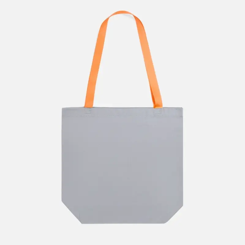 Шопер B5, серый с оранжевыми ручками