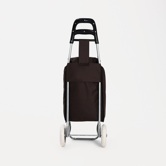 Сумка-тележка хозяйственная на шнуре, цвет коричневый