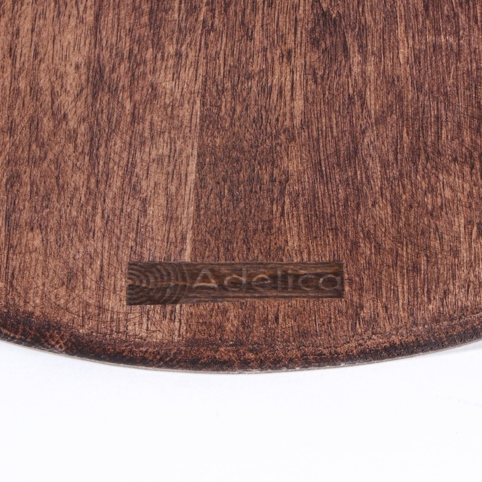 Доска разделочная для подачи с ручкой Adelica, 34&times;17&times;2 см, тёмный граб