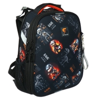 Рюкзак каркасный школьный 38 х 30 х 16 см, эргономичная спинка, Stavia "Динозавр 1", чёрный Рюкзак каркасный школьный 38 х 30 х 16 см, эргономичная спинка, Stavia "Динозавр 1", чёрный